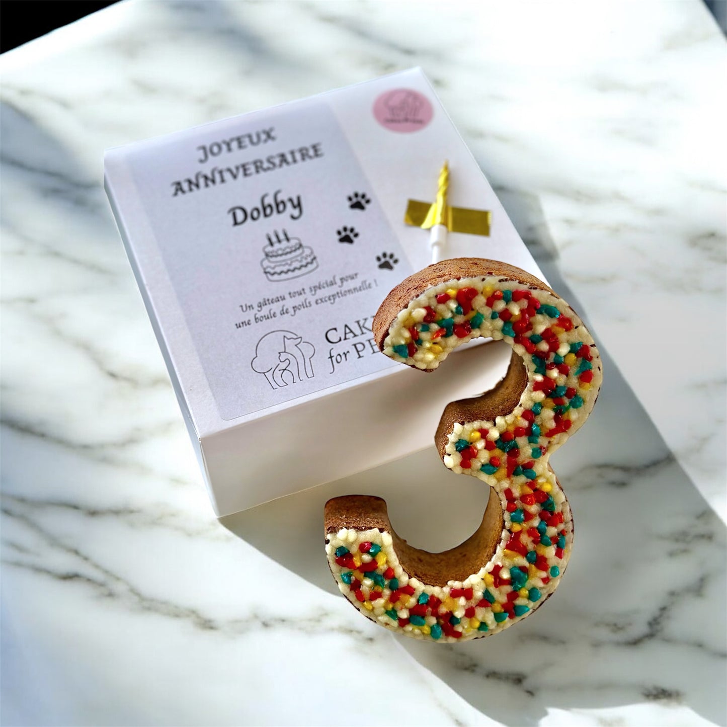 Gâteau Anniversaire Chien - Number Cake