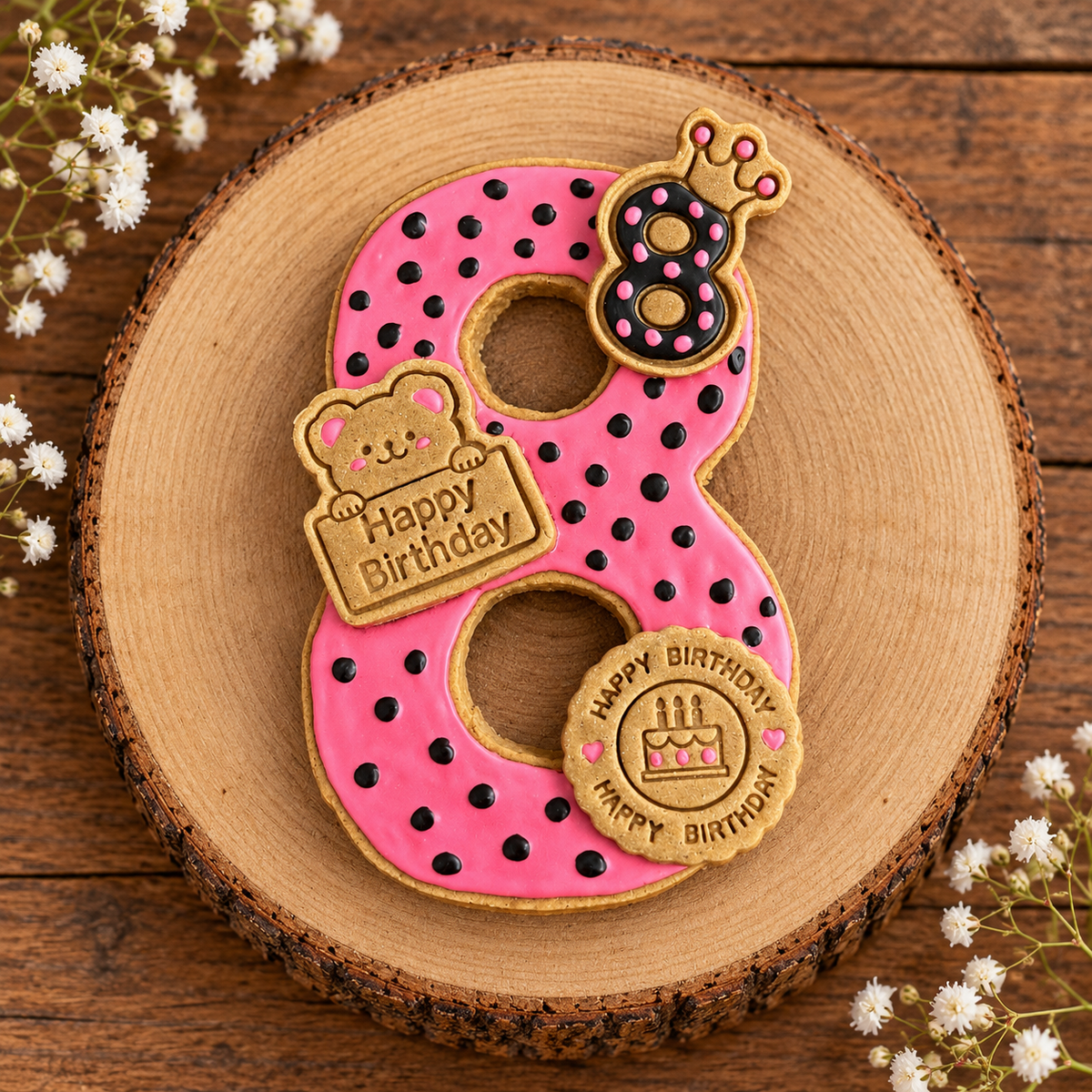 Biscuit d'Anniversaire pour chien - Number Cake
