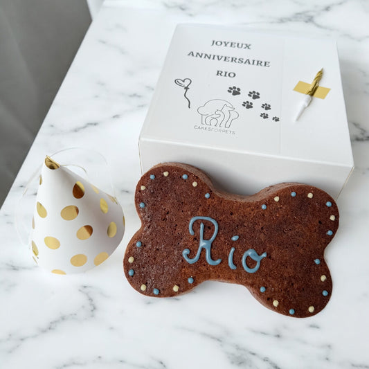 gâteau anniversaire os pour chien 