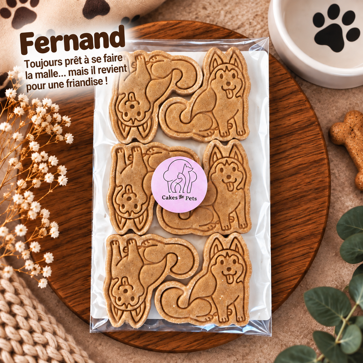 Dog Pastry Box - Waffle - Apple Banana Honey
