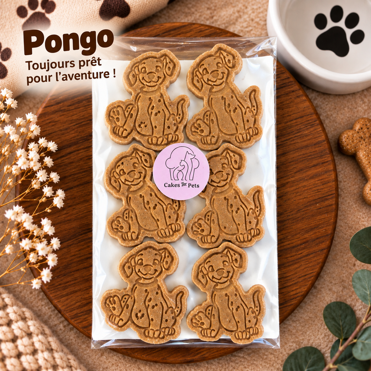 Dog Pastry Box - Waffle - Apple Banana Honey
