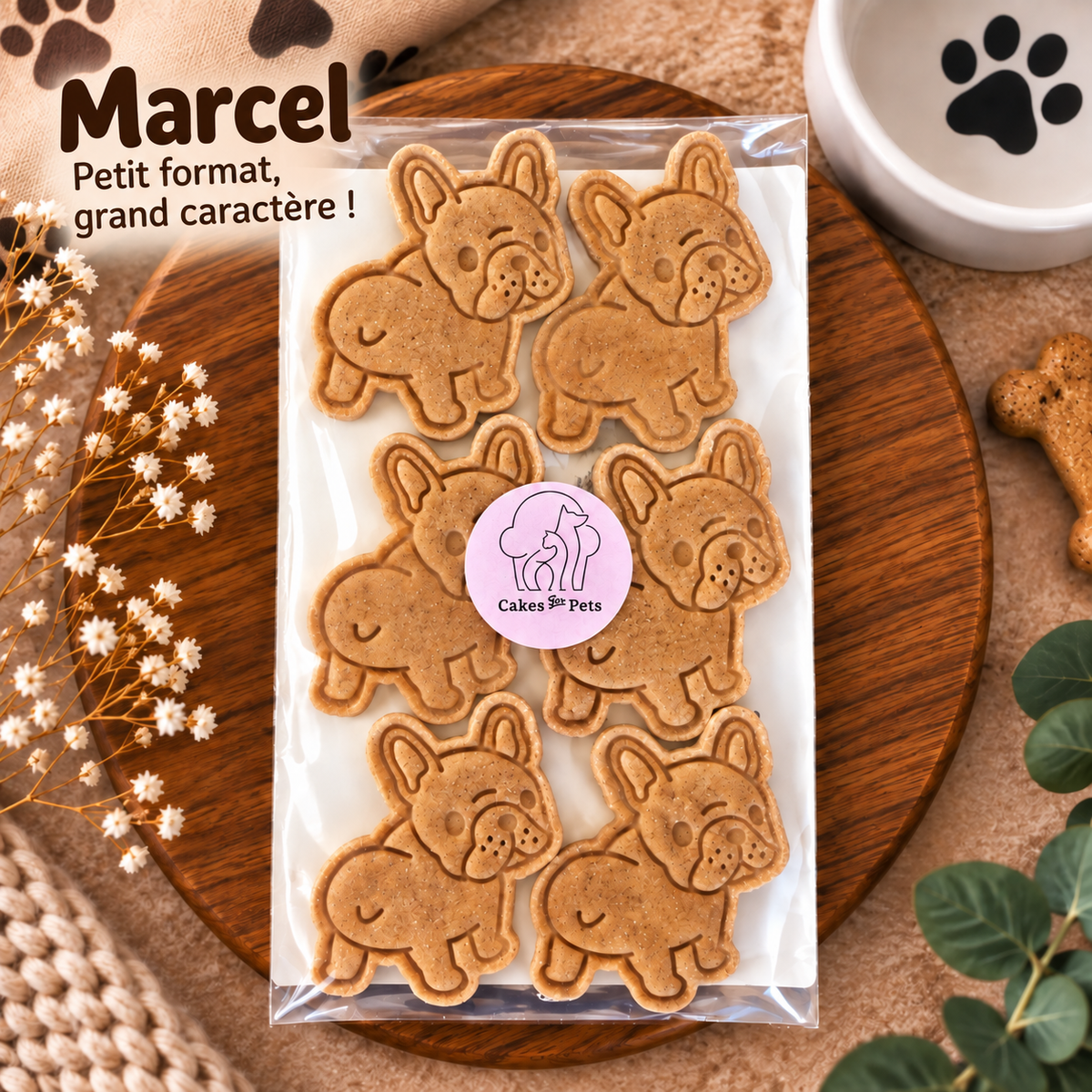 Dog Pastry Box - Waffle - Apple Banana Honey
