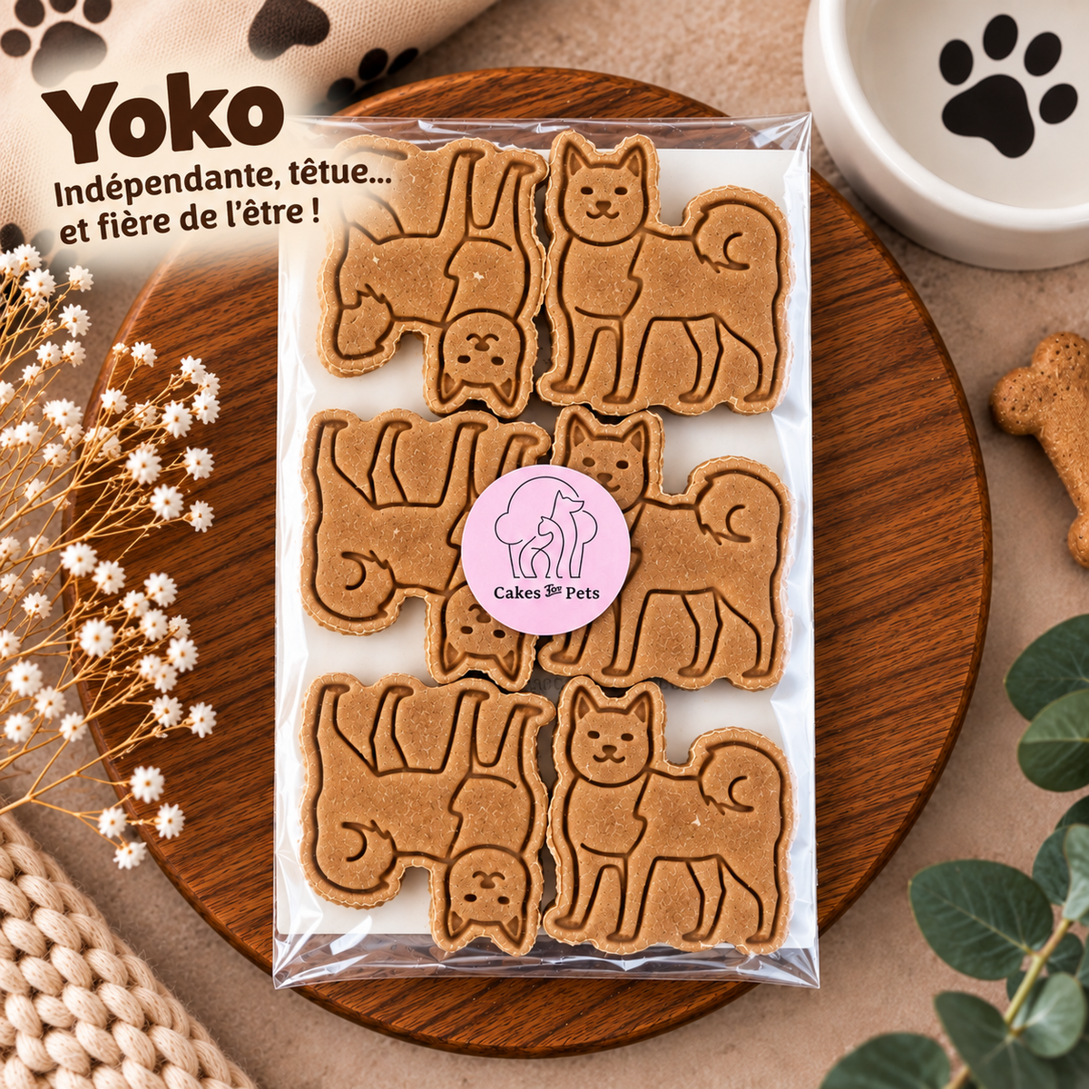 Dog Pastry Box - Waffle - Apple Banana Honey