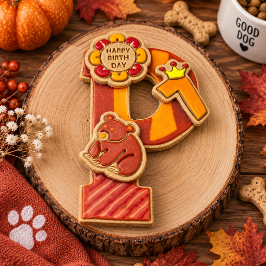 Biscuit d'Anniversaire pour chien - Mon Initiale gourmande