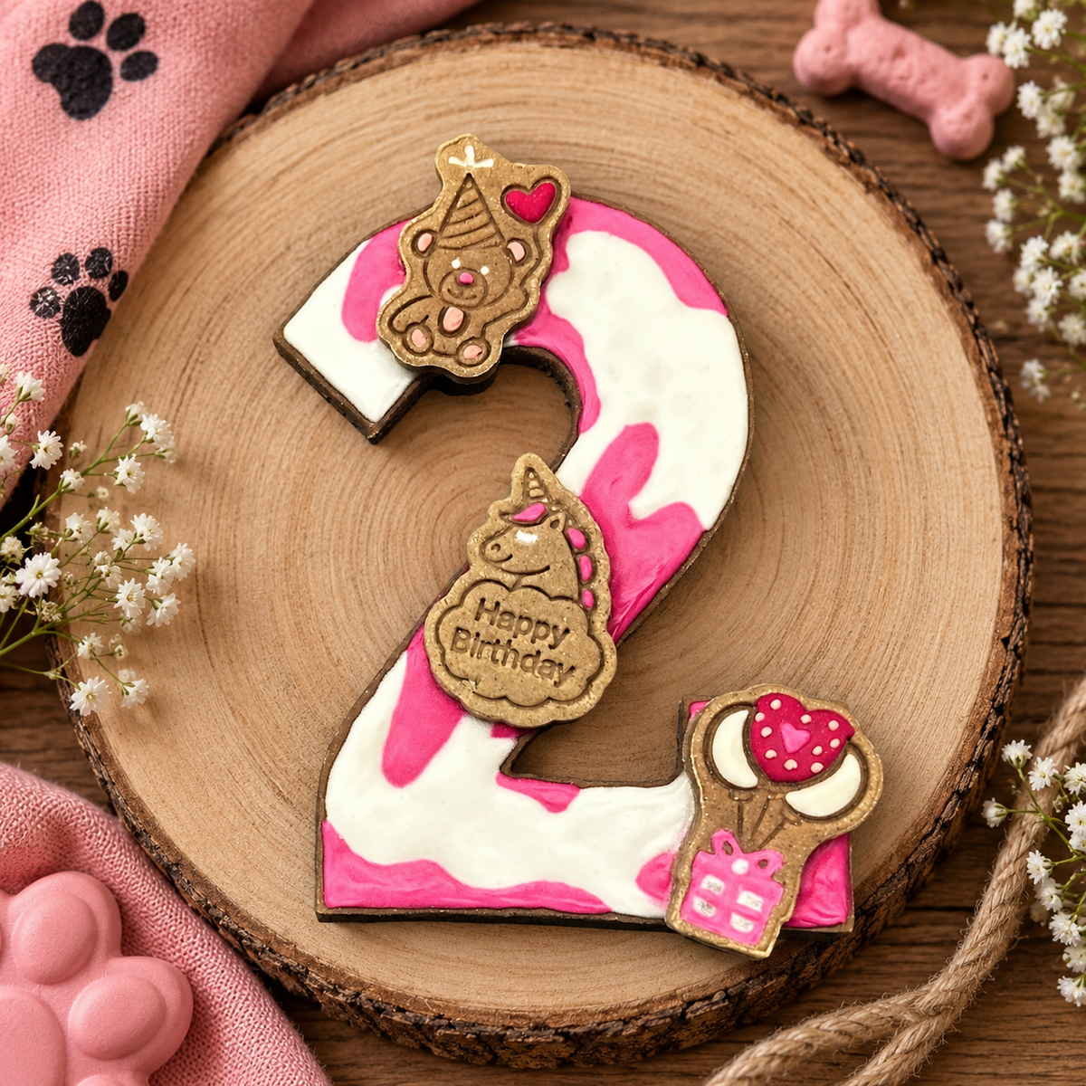 Dog Birthday Cake - Dog Paw